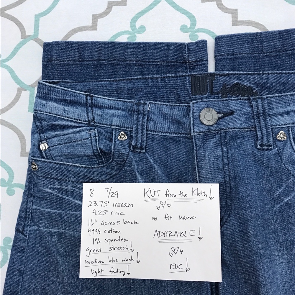 💙👖KUT💗FROM THE💗KLOTH👖💙29 7/8 24” CROPS! EUC! - Picture 6 of 8
